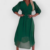 Vanya | Stilvolles Wickelkleid – Grün