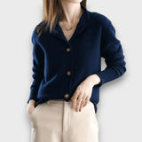 Amira – Eleganter Cardigan – Marineblau