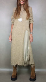 Artone™ - Elegantes Zweiteiliges Set – langer Pullover und Passendes Kleid – Beige