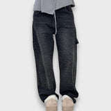 Nolene – Jeans mit Funkel-Finish und urbanem Charakter – Schwarz