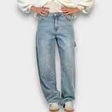 Nolene – Jeans mit Funkel-Finish und urbanem Charakter – Hellblau