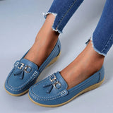 Käthe | Damen Leder Loafer Fußgewölbestütze – Leder Loafer Stützend Komfort 2026 – Hellblau