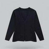 Eleganter weicher Strick-Cardigan mit V-Ausschnitt für Damen | Ideal für alle Jahreszeiten – Schwarz