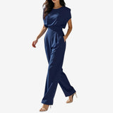 Ariia™ Maßgeschneiderter Cinched Jumpsuit – Blau