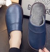 Luxuriöse und bequeme Lederhausschuhe | Ideal für den täglichen Gebrauch – Blau