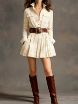Keshet - Vantage Minikleid Mit Gürtel – Weiß