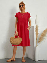 Margo | Taschen Kleid – Rot