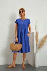 Margo | Taschen Kleid – Blau