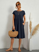 Margo | Taschen Kleid – Marineblau