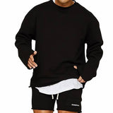 Herren-Basispullover | Klassischer Alltags-Pullover – Schwarz