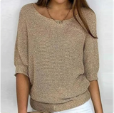 Fiora - Atmungsaktiver 3/4-Arm-Pullover – Braun