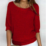Fiora - Atmungsaktiver 3/4-Arm-Pullover – Rot