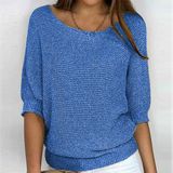 Fiora - Atmungsaktiver 3/4-Arm-Pullover – Blau