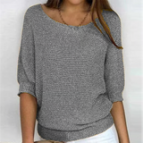 Fiora - Atmungsaktiver 3/4-Arm-Pullover – Grau