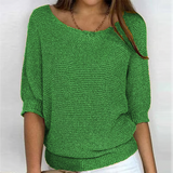 Fiora - Atmungsaktiver 3/4-Arm-Pullover – Grün