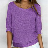 Fiora - Atmungsaktiver 3/4-Arm-Pullover – Lila