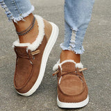 Stylischer Warmer Plüsch Vulkanisierte Sneaker mit Fell für Damen | Perfekt für alle Jahreszeiten – Braun