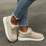 Stylischer Warmer Plüsch Vulkanisierte Sneaker mit Fell für Damen | Perfekt für alle Jahreszeiten – Beige