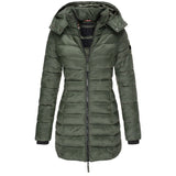 Lara – Lange Daunenjacke – Grün