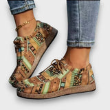 Fioren – Gemusterte Freizeitschuhe – Khaki