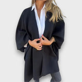 Loriva – Lockeres V-Neck Oberteil – Schwarz