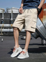 Kurze Cargo-Shorts mit mehreren Taschen für Herren | Ideal für den Sommer – Khaki