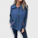 Lunaris – Jacke mit Kontrastärmeln – Marineblau
