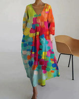 Bunte Sommerkleid für Frauen | Ideal für heiße Tage – Mehrfarbig