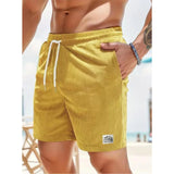 Kurze Hose mit Geräumigen Taschen für Herren | Ideal für den Sommer – Gelb