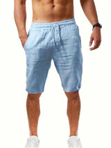 Kurze Hose mit elastischem Bund für Herren | Ideal für den Sommer – Himmelblau