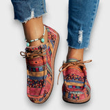 Fioren – Gemusterte Freizeitschuhe – Rot