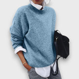 Celiane – Klassischer Rundhals-Pullover – Blau