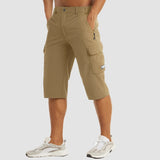Leichter Cargo-Shorts mit elastischem Bund für Herren | Ideal für den Sommer – Khaki