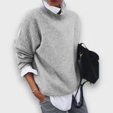 Celiane – Klassischer Rundhals-Pullover – Grau
