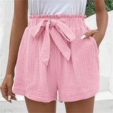 Hochtaillierte Shorts mit Klassischem Schnitt für Frauen | Ideal für den Sommer und Freizeitaktivitäten – Rosa