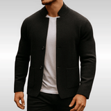 Vornick - Strukturierter Strickblazer – Schwarz