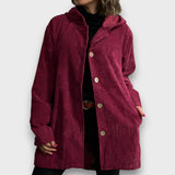 Corvianne – Lässige Kapuzenjacke – Rot