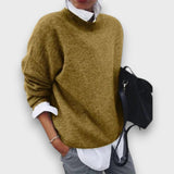 Celiane – Klassischer Rundhals-Pullover – Khaki
