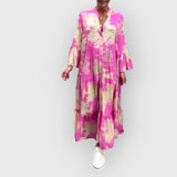 Linara – Fließendes Maxikleid – Rosa