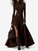 Marinucci™ – Langes Kleid – Dunkelbraun