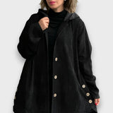 Corvianne – Lässige Kapuzenjacke – Schwarz