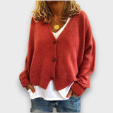 Shamira – Strick-Cardigan – Orange-Rot