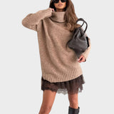 Yuri™ - Pullover und Rock Set – Braun