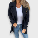 Bella – Eleganter Mantel – Schwarz