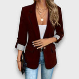 Elviane – Klassischer Blazer – Bordeaux