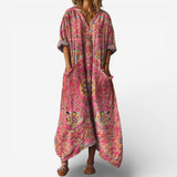 Azenelle – Stilvolles, lässiges Maxikleid – Rot