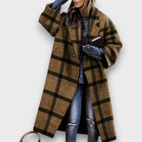 Fioren – Langer Mantel im Oversize-Stil – Khaki