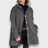 Corvianne – Lässige Kapuzenjacke – Grau