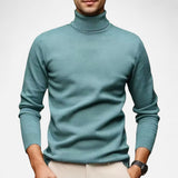 Herren Strick Rollkragenpullover – Blaugrün