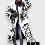 Fioren – Langer Mantel im Oversize-Stil – Weiß